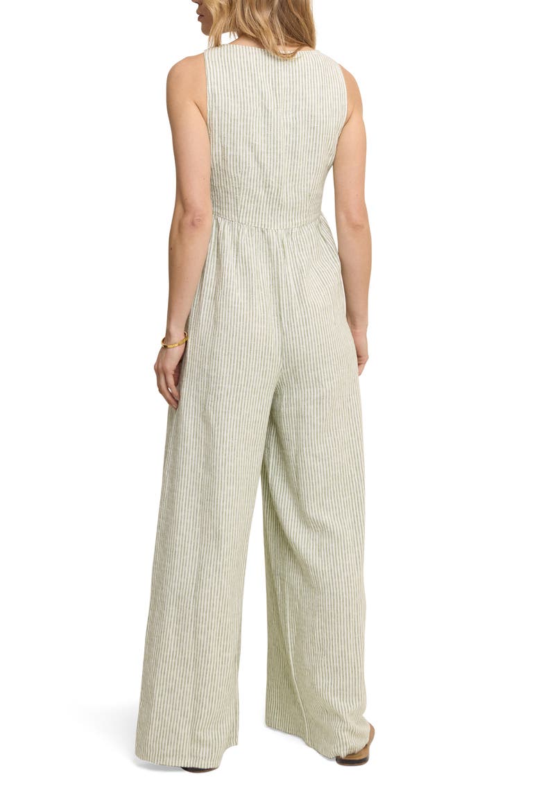 Cora Stripe Jumpsuit, Alternate, color, GREEN