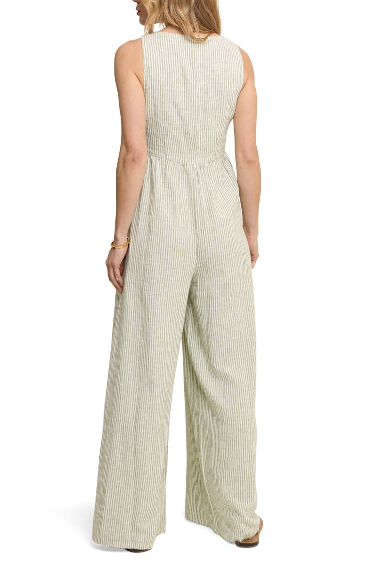 Nobody's Child Cora Stripe Jumpsuit, Alternate, color, Green