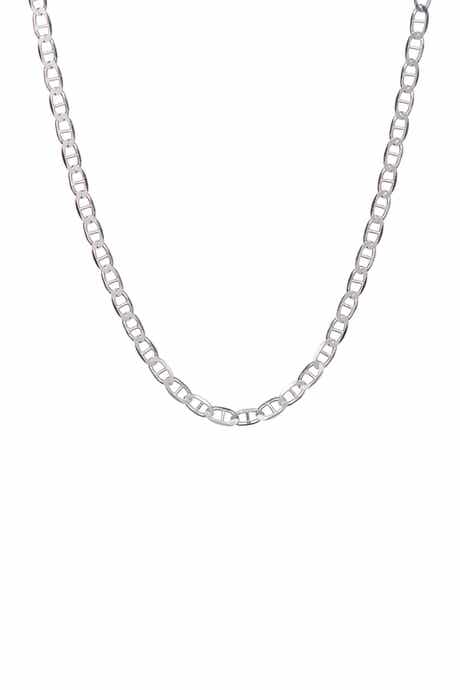 BEST SILVER Sterling Silver 050 Gauge Mariner Chain 20"