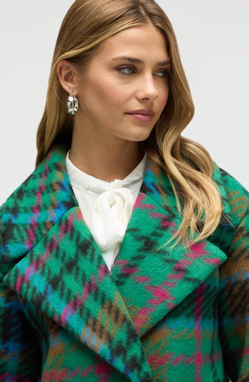 Nvlt Notch Lapel Felted Coat In Green