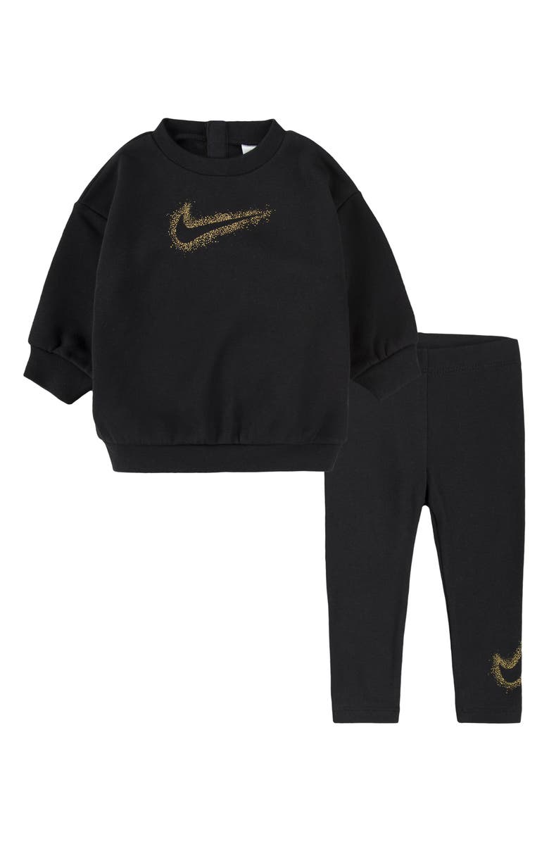 Nike Shine Crewneck Sweatshirt & Leggings Set, Main, color, 