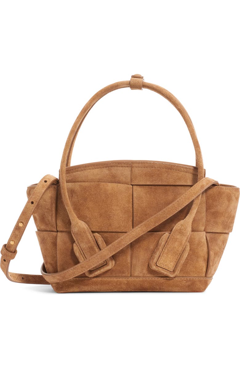 Bottega Veneta The Arco 33 Intrecciato Suede Top Handle Bag, Alternate, color,