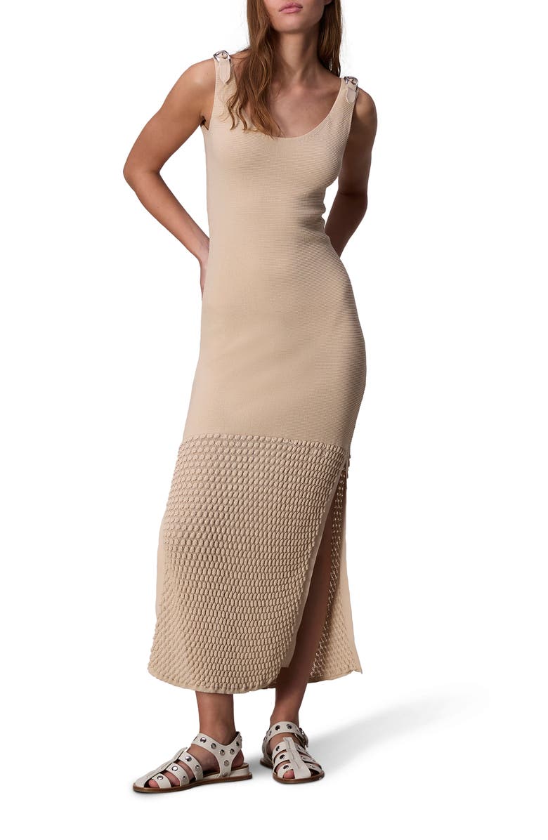 rag & bone Georgia Sleeveless Knit Maxi Dress, Main, color, Beige
