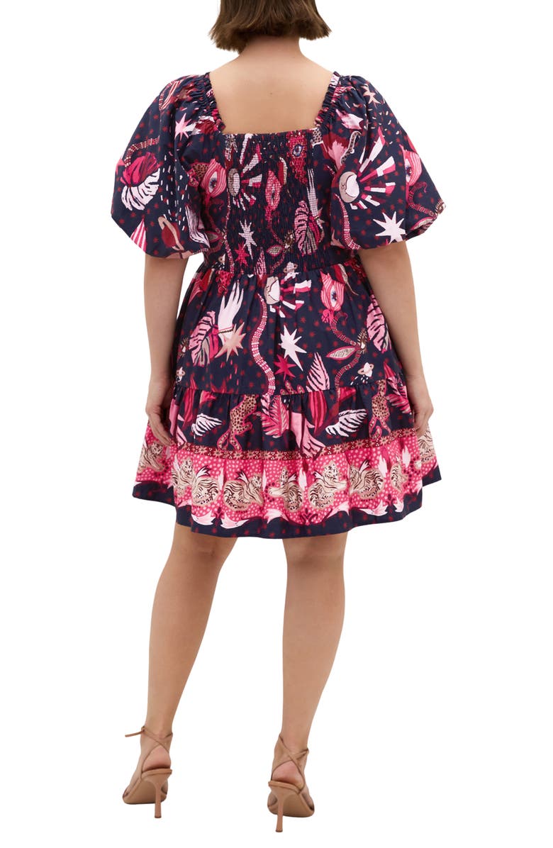 City Chic Simono Fit & Flare Minidress, Alternate, color, Calista Dark