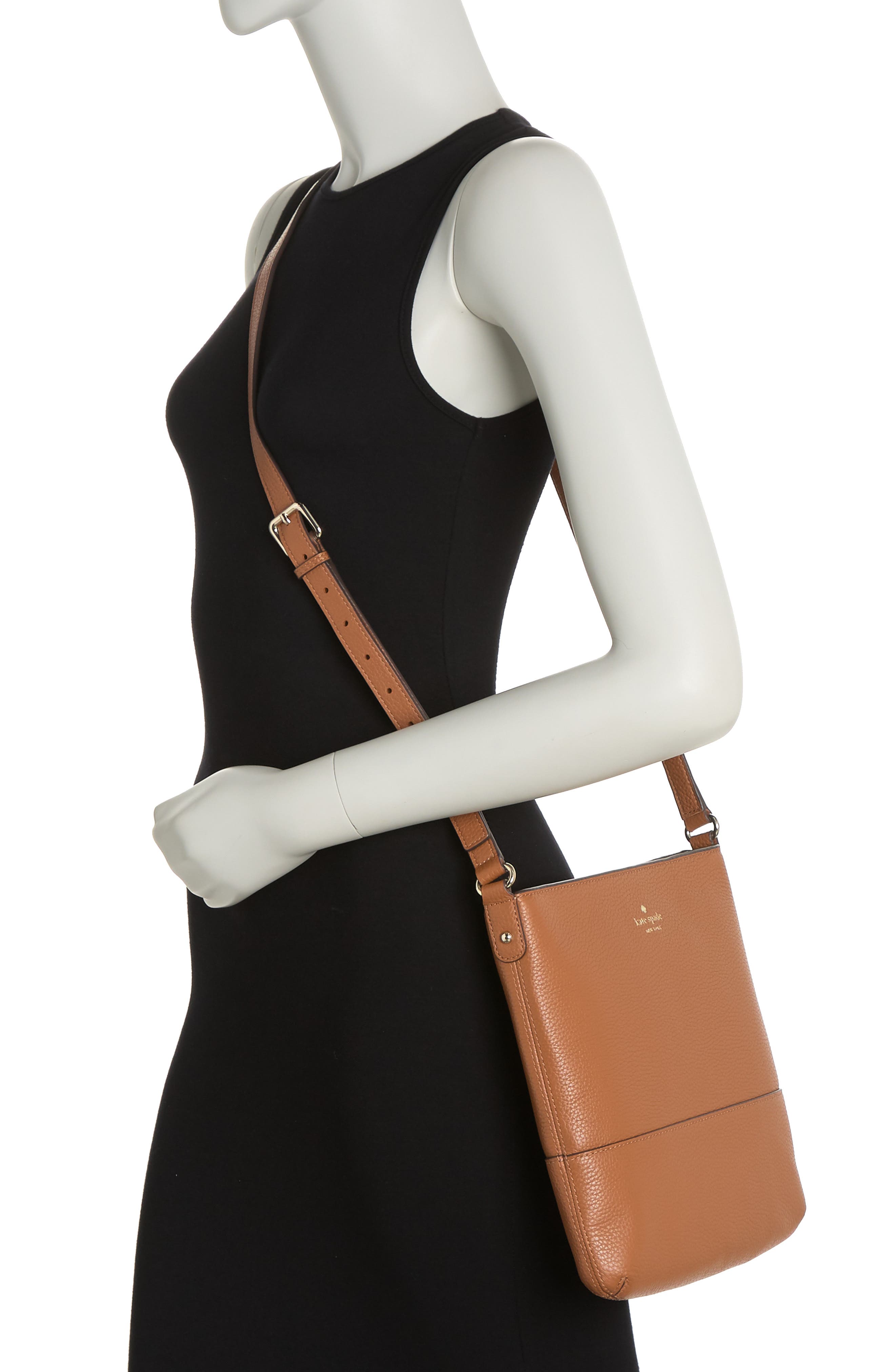 southport avenue cora crossbody bag, Alternate, color, WARM GINGERBREAD