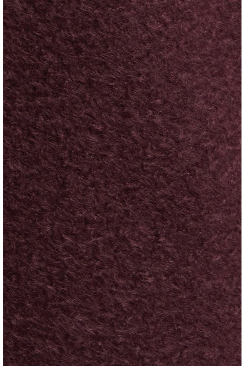 Bouclé Tweed Double Breasted Coat, Alternate, color, BURGUNDY