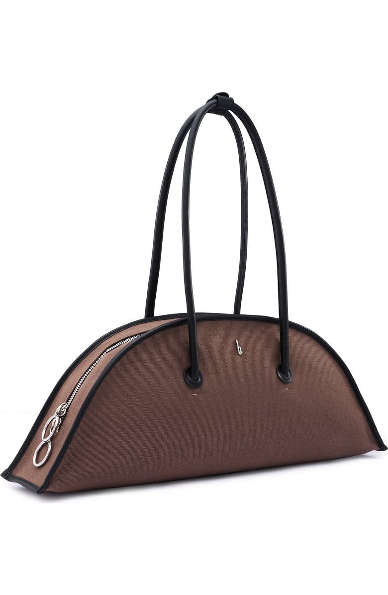 behno Laverne Canvas Bowler Bag, Alternate, color, Cacao/ Black