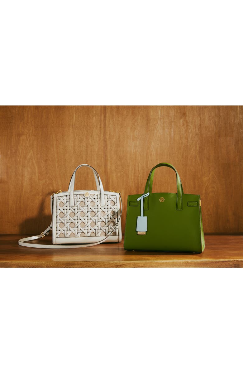 Tory Burch Walker Small Basket Weave Leather Satchel, Alternate, color,