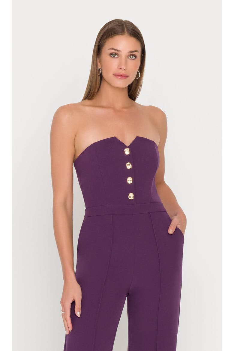 Camilo Crepe Jumpsuit, Alternate, color, Purple