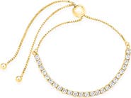 Sterling Forever CZ Bolo Slider Bracelet