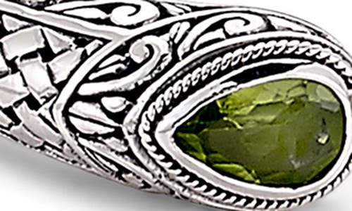 Samuel B. Silver 3.70 Ct. Tw. Peridot Woven Bangle Bracelet In Green