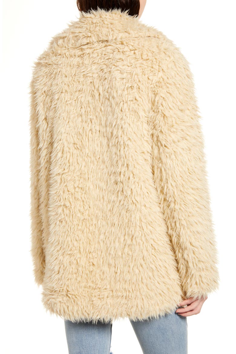 Faux Fur Teddy Coat, Alternate, color, TAN LION