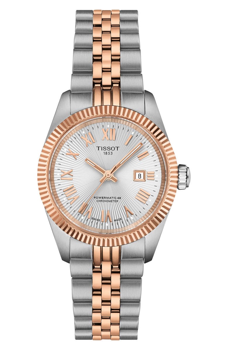 Tissot Ballade Powermatic 48 COSC Bracelet Watch, 30mm, Main, color, Silver