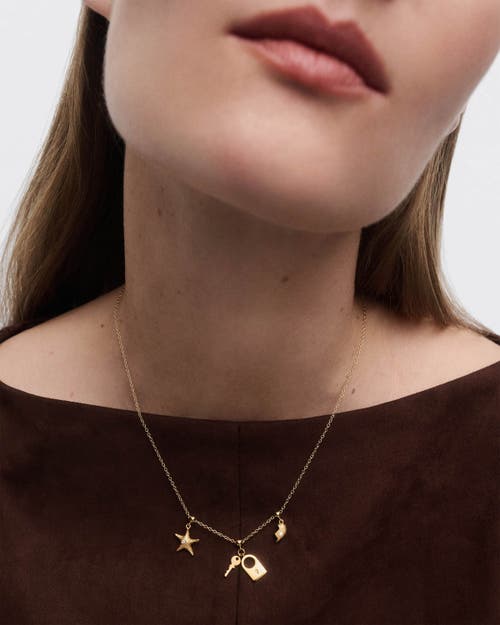 Pdpaola Split Heart Charm In Gold