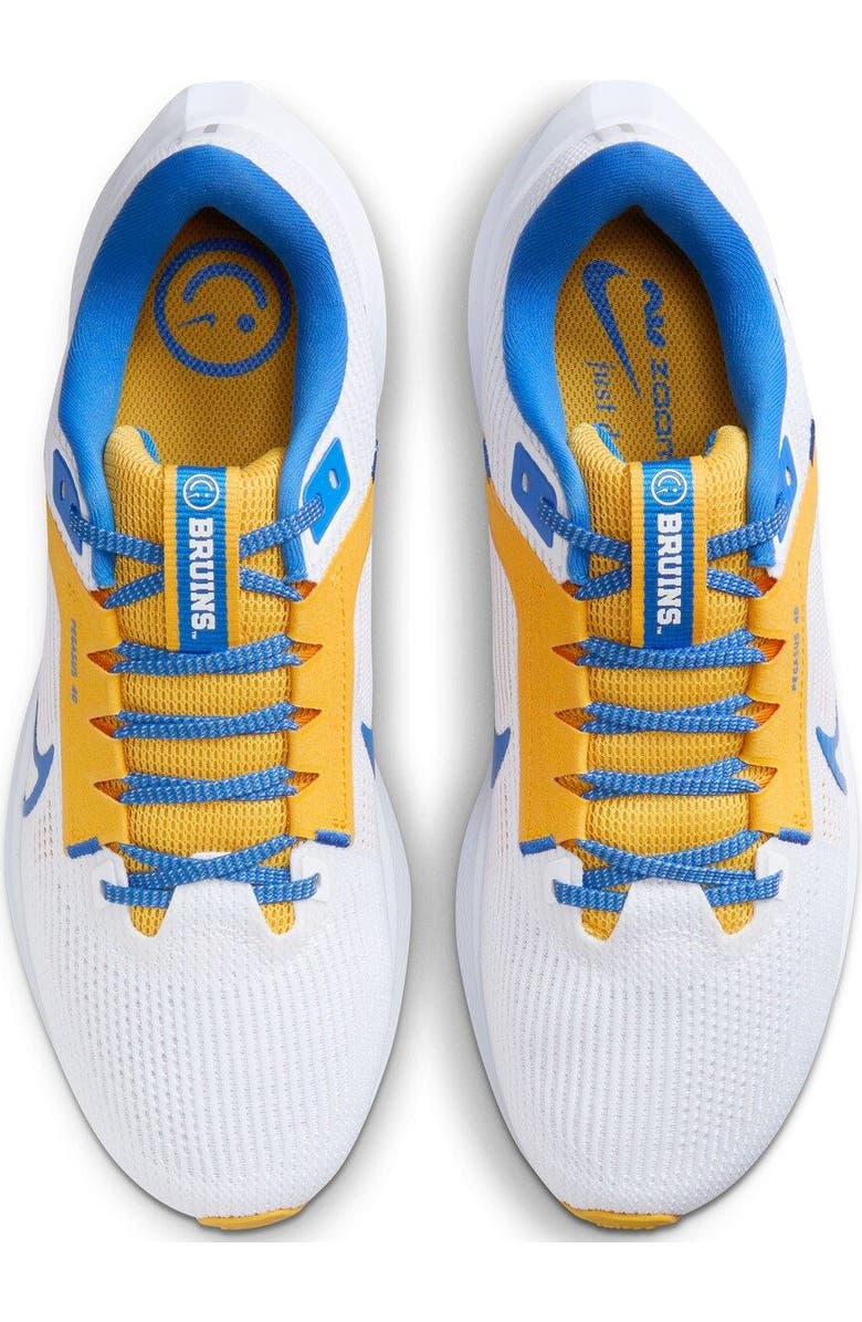 Nike Unisex Nike White UCLA Bruins Zoom Pegasus 40 Running Shoe, Alternate, color, White