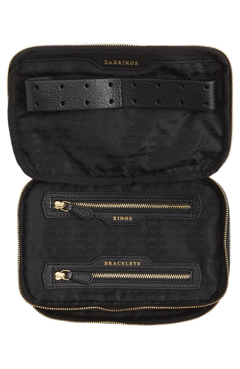 Anya Hindmarch Zip Around Nylon Jewelry Case, Alternate, color,