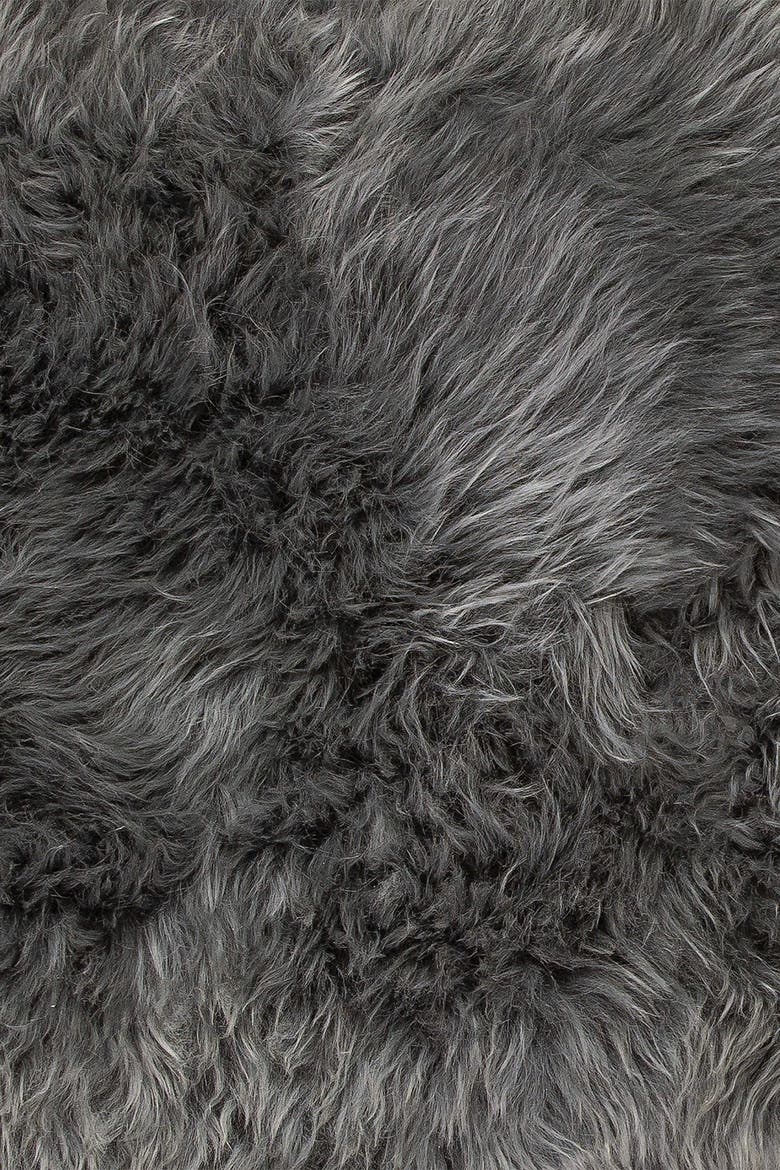 New Zealand Rectangular Sheepskin Throw, Alternate, color, GREY