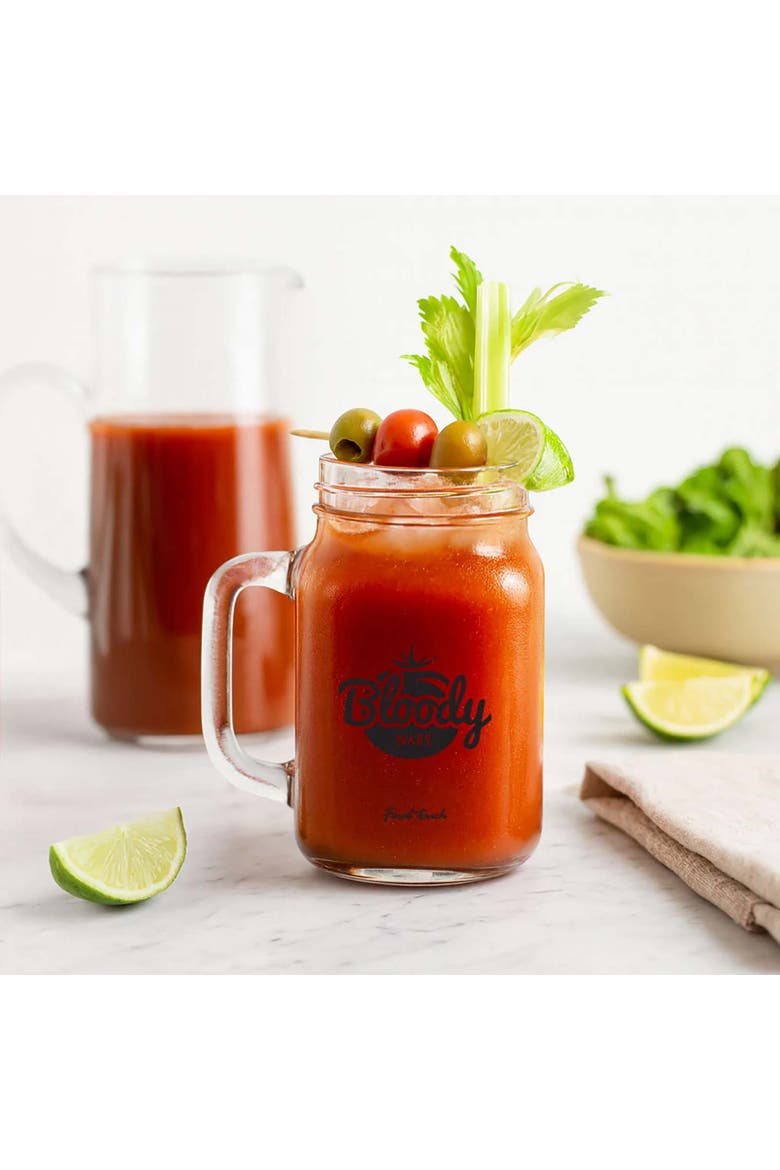 Bloody Mary Mason Jar Glasses, Set of 2, Alternate, color, Clear