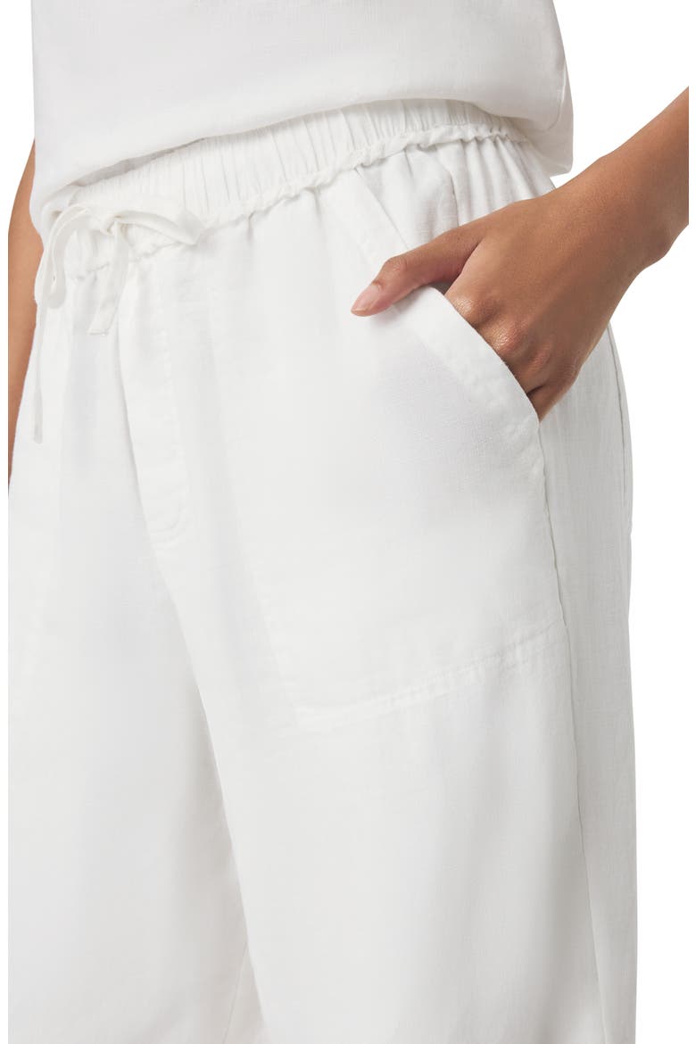 Stella Linen Drawstring Pants, Alternate, color, WHITE
