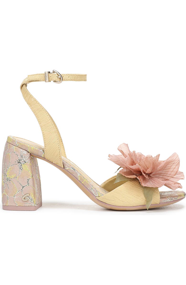 Circus NY by Sam Edelman Aria Flower Ankle Strap Sandal, Alternate, color, Dusty Yellow/ Ballet Blush