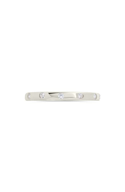 Sterling Forever Mindy Cubic Zirconia Studded Band Ring In Silver
