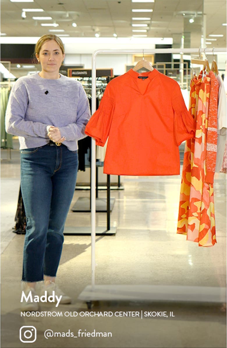 Pleated Bell Sleeve Top, sales video thumbnail