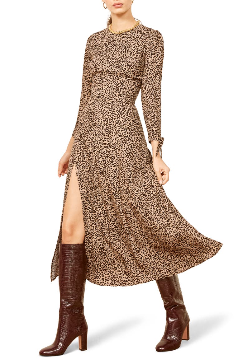 Zelda Double Slit Dress, Main, color, BENGAL