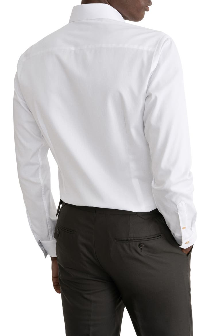 Contemporary Fit Geometric Detail Shirt, Alternate, color, WHITE
