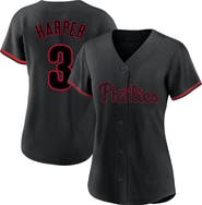 PROFILE Women's Profile Bryce Harper Black Philadelphia Phillies Plus Size Player Name & Number Fashion Jersey