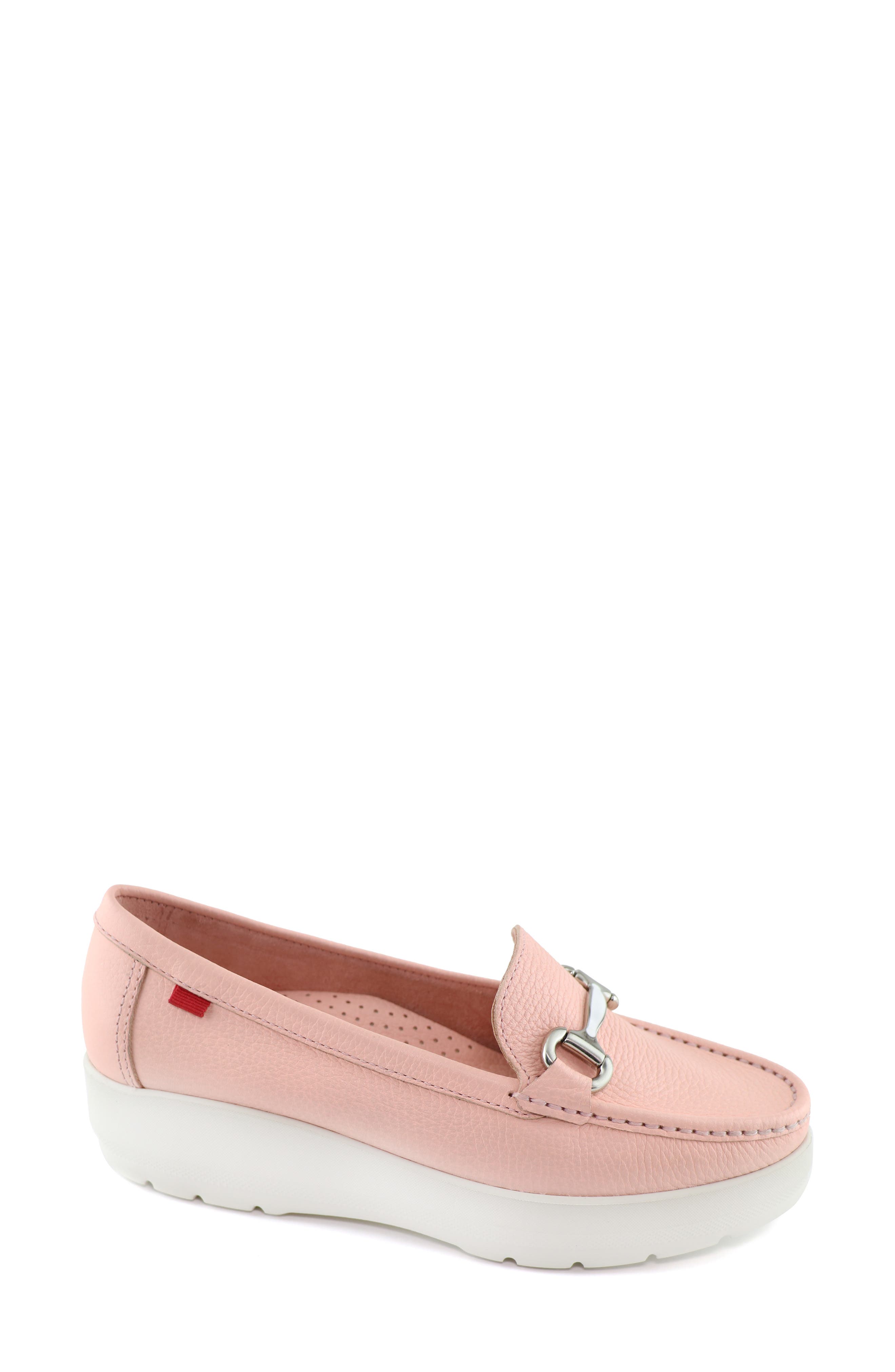 Sunset Ave Platform Loafer, Main, color, BABY PINK TUMBLED LEATHER