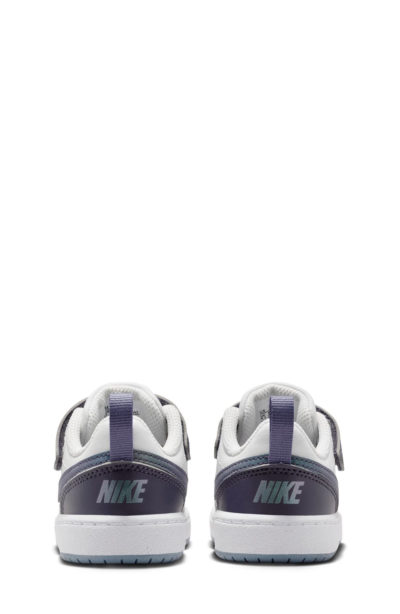 Nike Kids' Court Borough Sneaker, Alternate, color, Platinum Tint/ Purple/ White