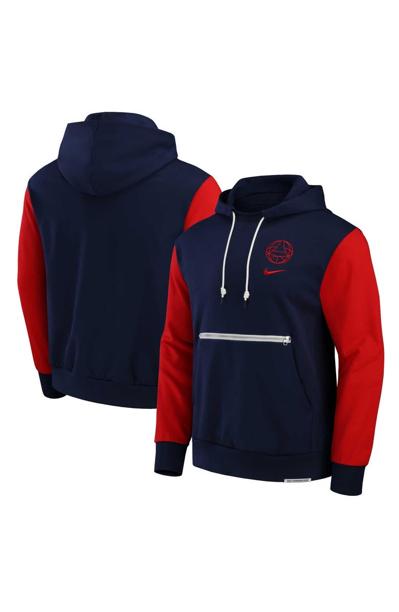 Nike Men's Nike Navy Paris Saint-Germain Standard Issue Pullover Hoodie, Main, color, Navy
