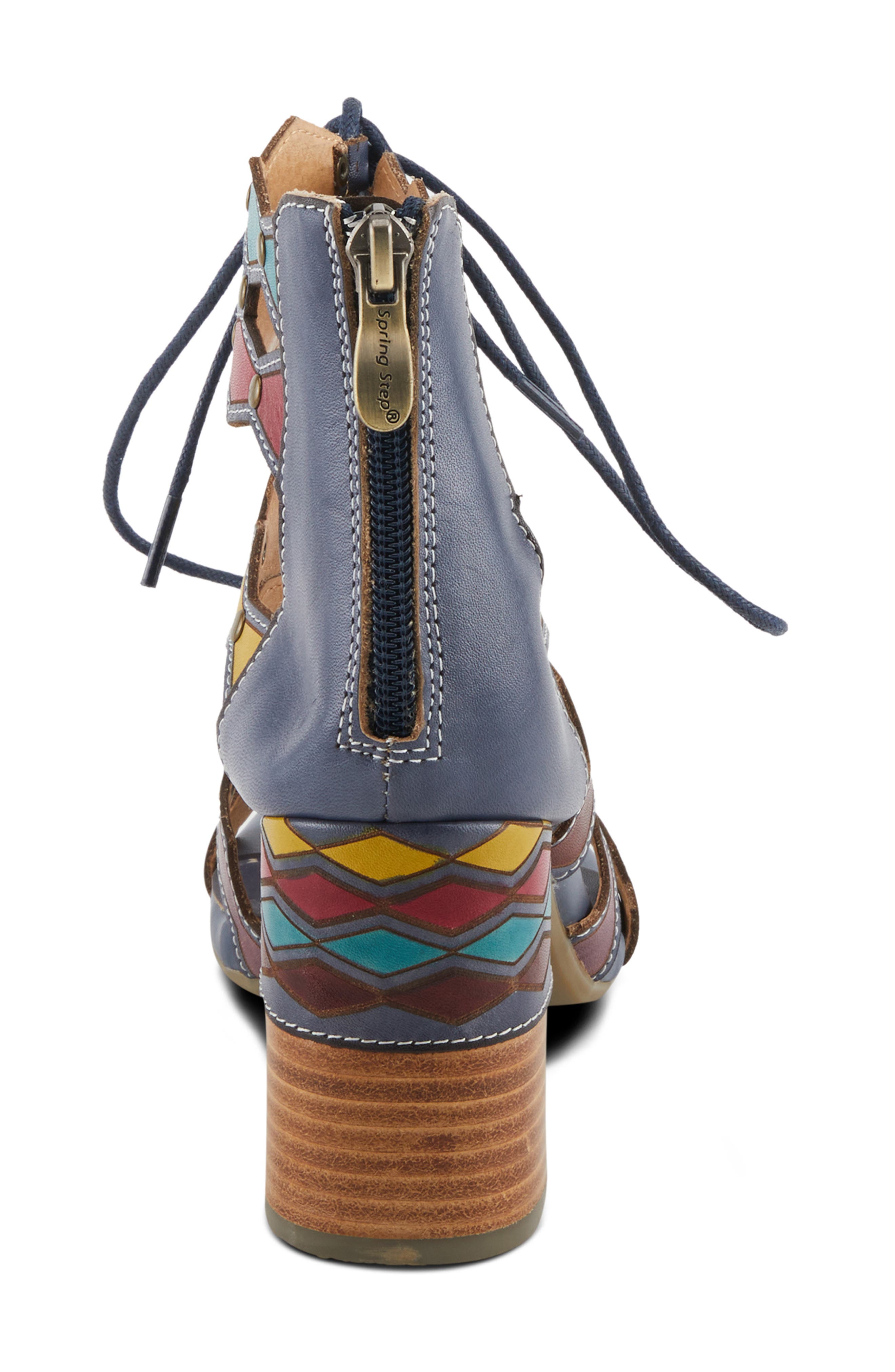 L'Artiste by Spring Step Artdeco Strappy Sandal, Alternate, color, Navy Multi