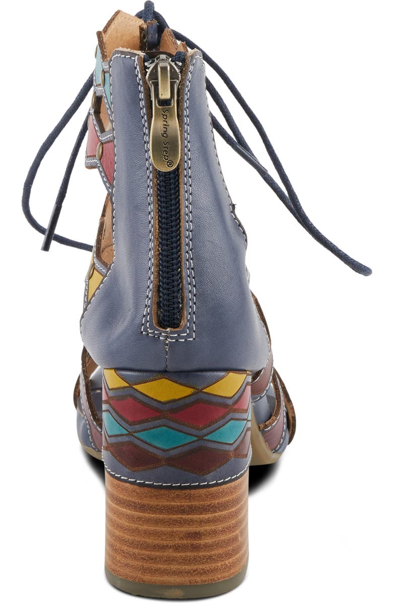 L'Artiste by Spring Step Artdeco Strappy Sandal, Alternate, color, Navy Multi