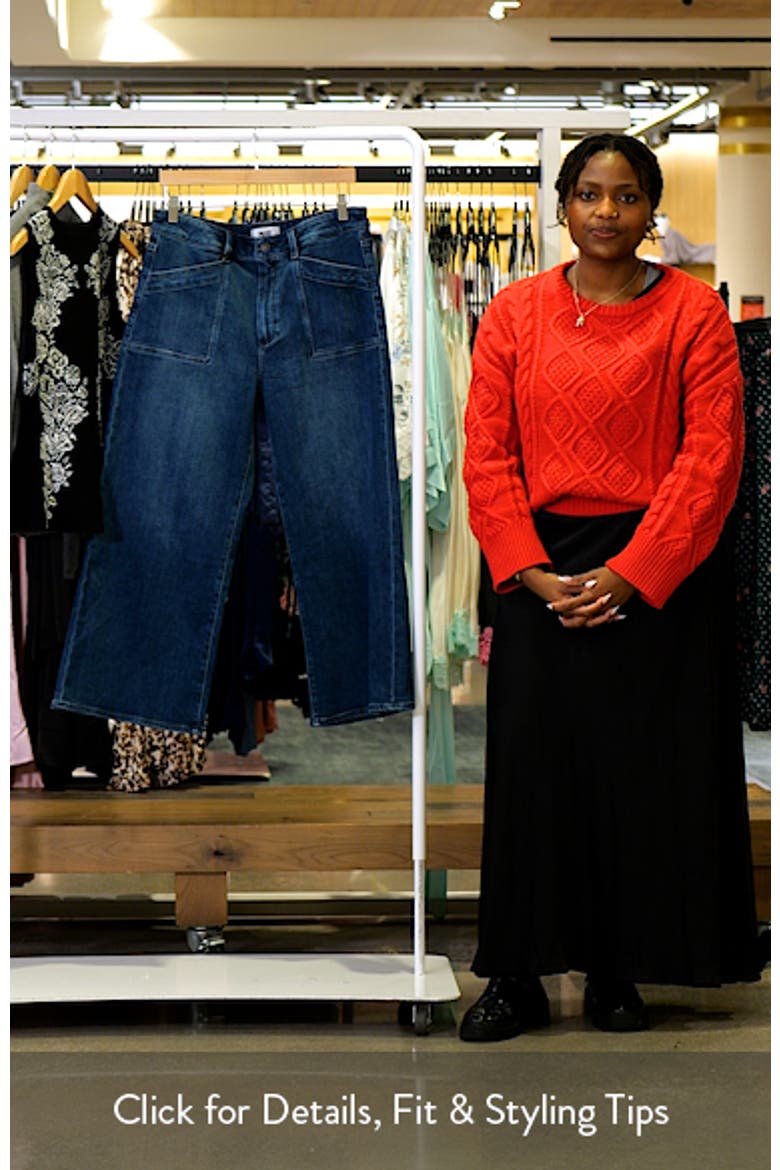 Anessa Slant Pocket High Waist Ankle Wide Leg Jeans video