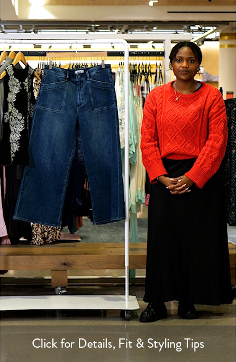 Anessa Slant Pocket High Waist Ankle Wide Leg Jeans, sales video thumbnail