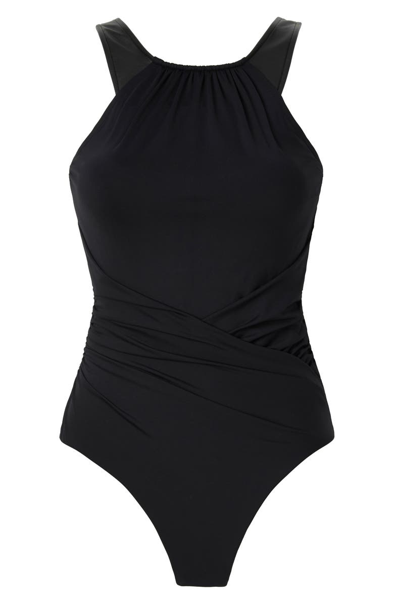 Magicsuit<sup>®</sup> Moto Chic Daryl One-Piece Swimsuit, Alternate, color, Black