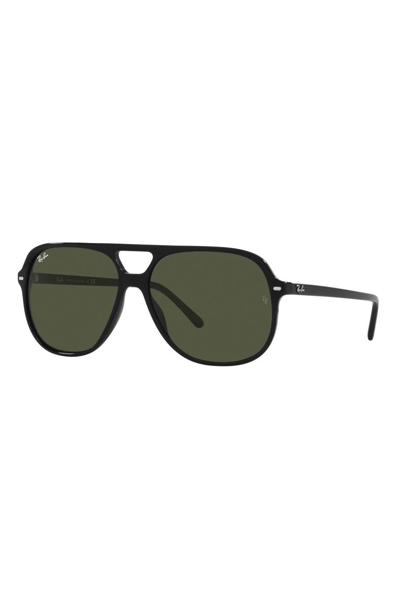 Ray-Ban Bill 60mm Square Sunglasses, Alternate, color, Black/ Green