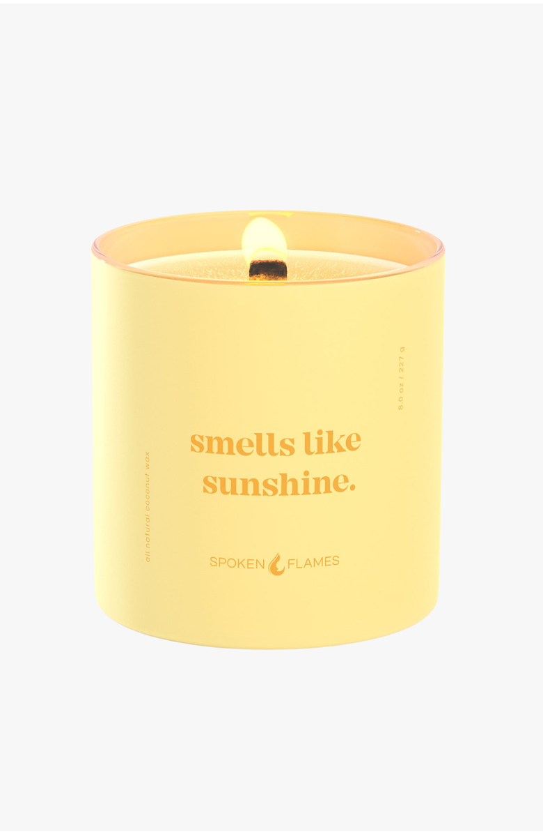 Spoken Flames Smells Like Sunshine Candle, Main, color, Pale Yellow