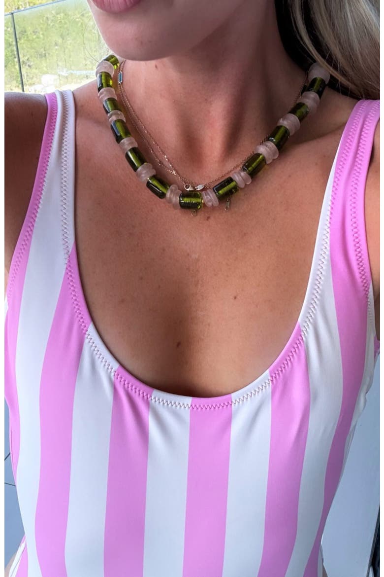 Ruby Necklace, Alternate, color, Green