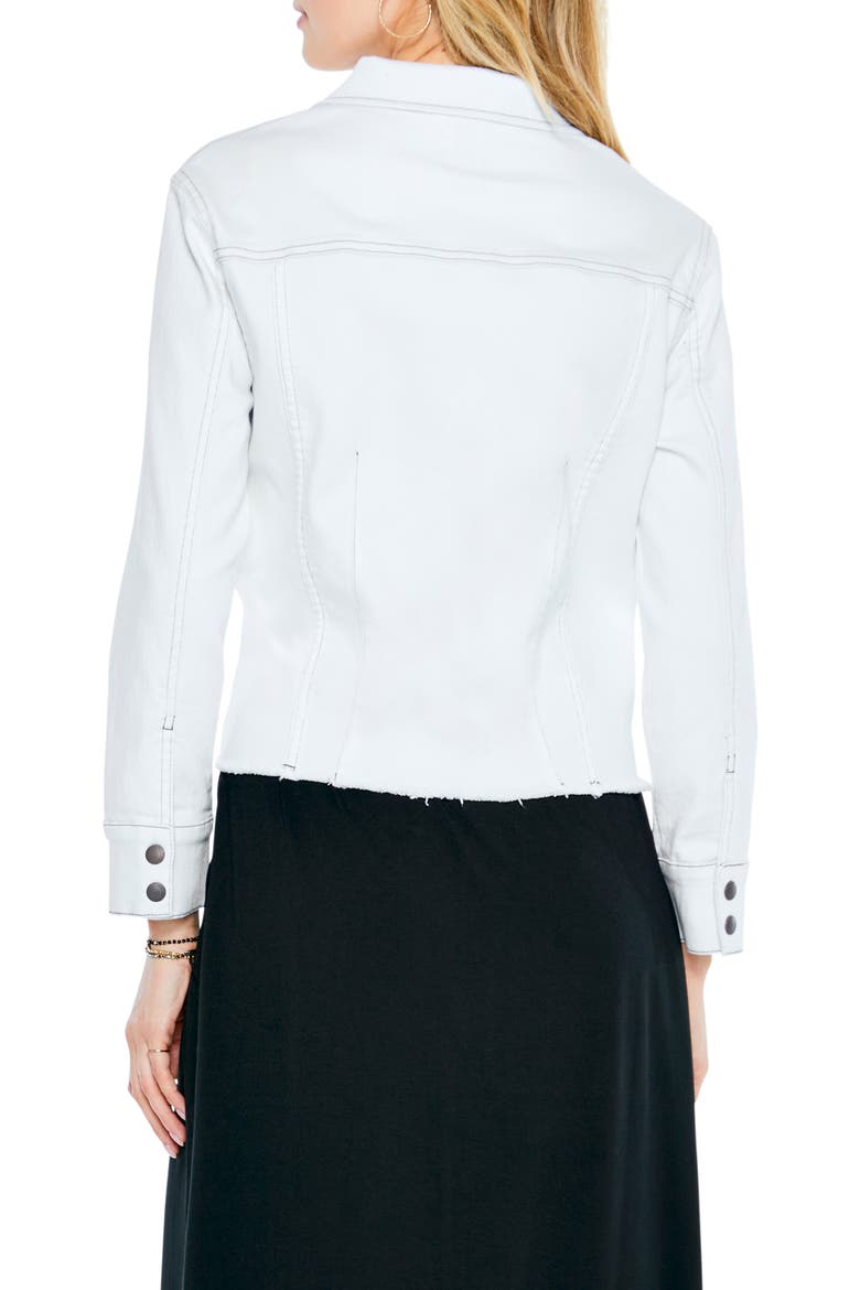 Super Stretch Denim Jacket, Alternate, color, PAPER WHITE