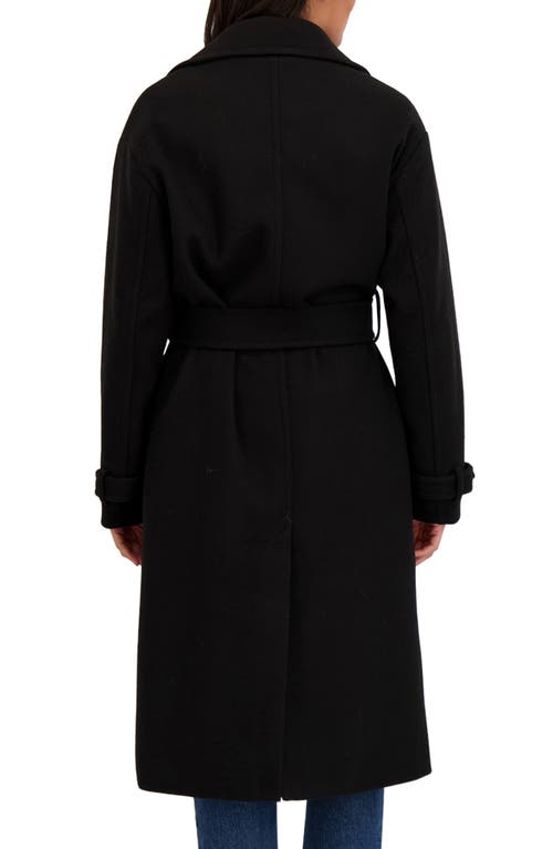 Sebby Wool Oversize Trench Coat In Black