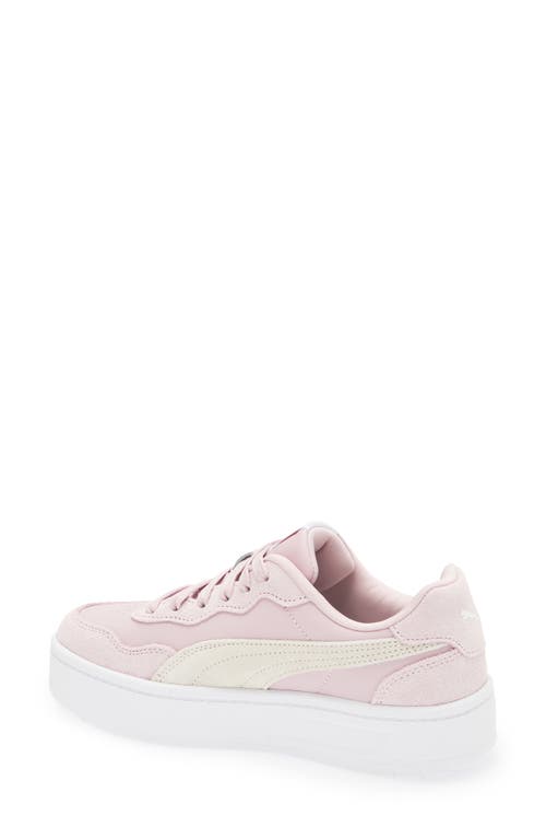 Puma Court Lally Skye Platform Sneaker In Rose Mauve- White