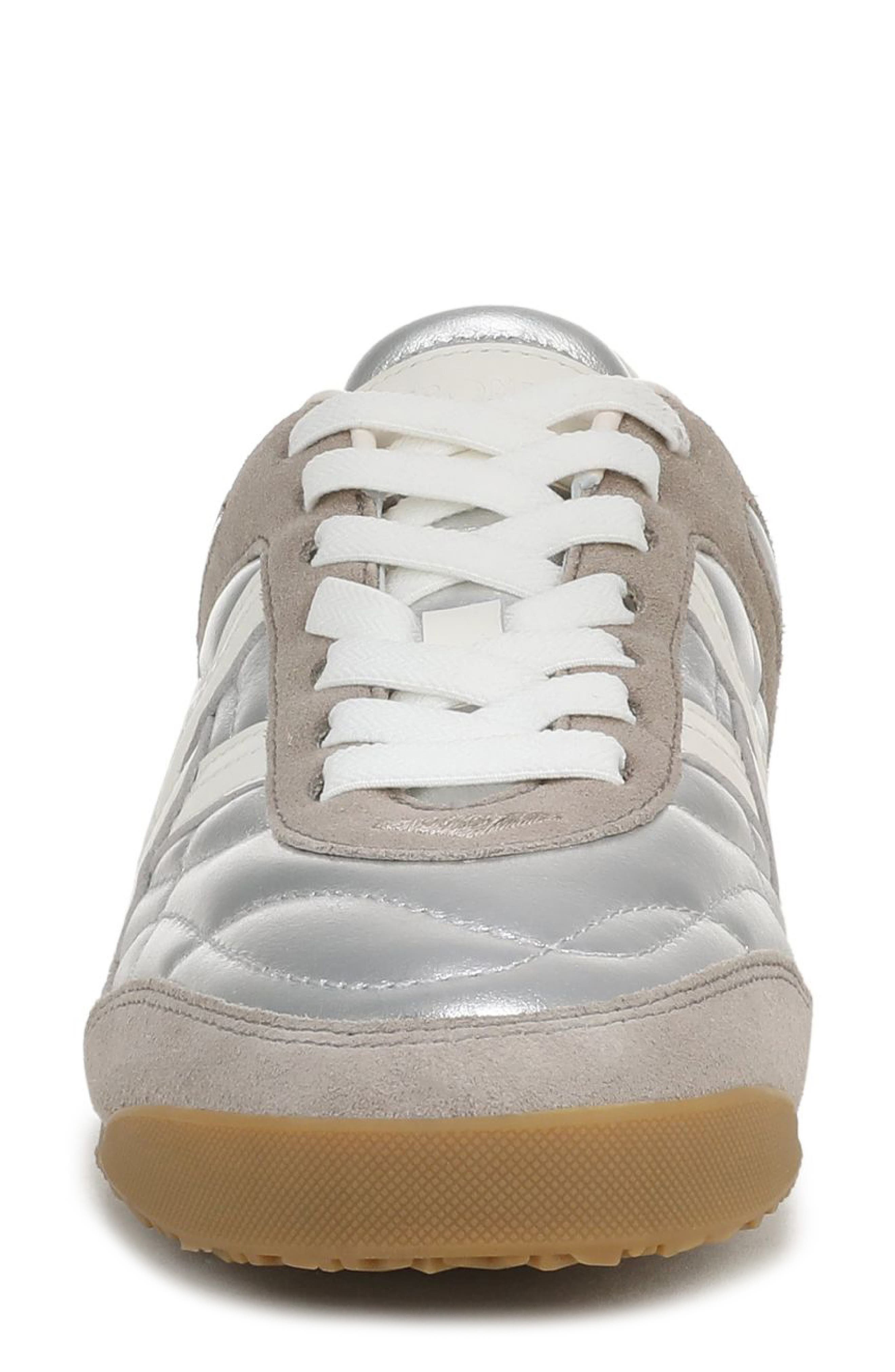 Veronica Beard Natalia Sneaker, Alternate, color, Silver/ Grey Suede