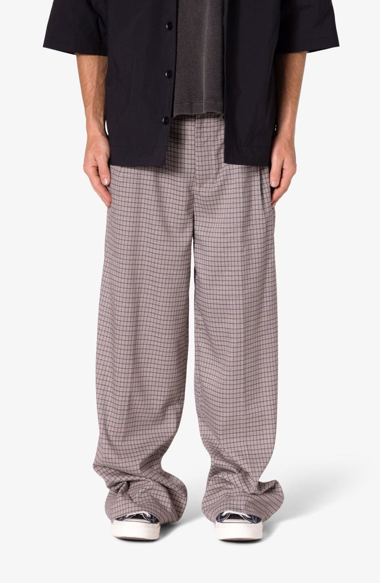 mnml Pleated Wide Leg Cotton Pants, Main, color, Taupe