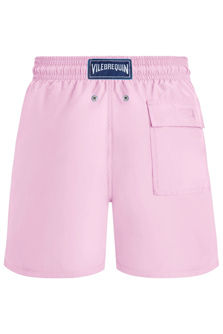 Men's Solid Swim Trunks, Alternate, color, GUIMAUVE
