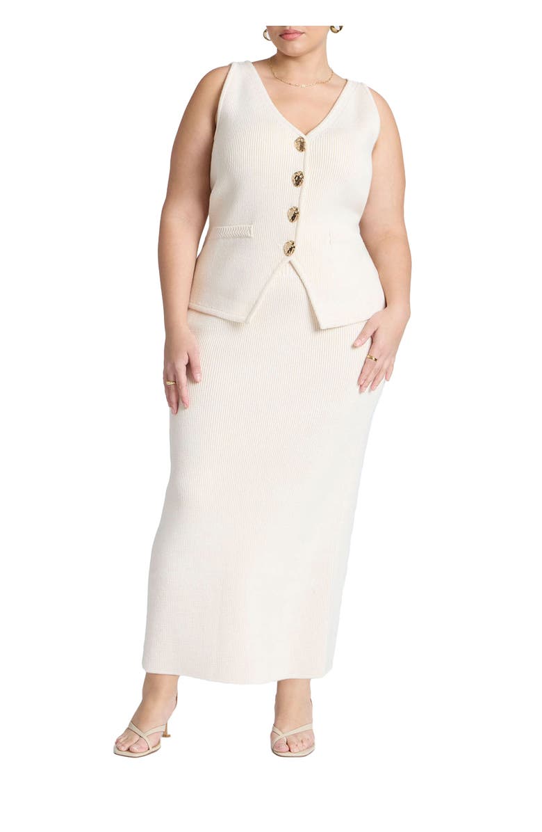 ELOQUII Sweater Midi Skirt, Main, color,