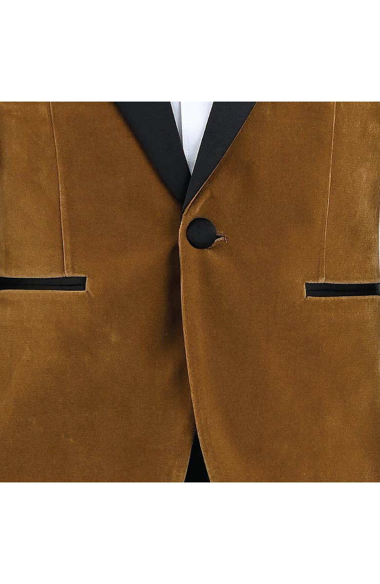 MOUSTACHE Velvet Suit with Peak Lapel, Alternate, color, Brown
