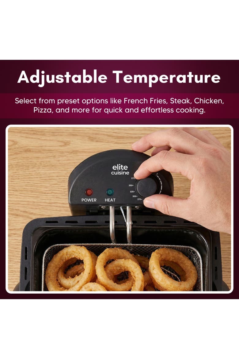4.2qt Deep Fryer, Alternate, color, Metallic Silver