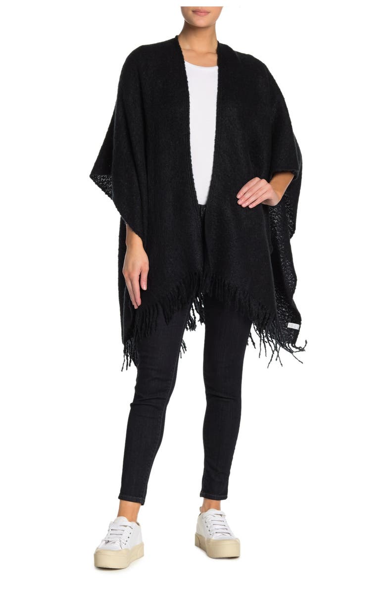 Echo Fringed Bouclé Ruana, Main, color, 